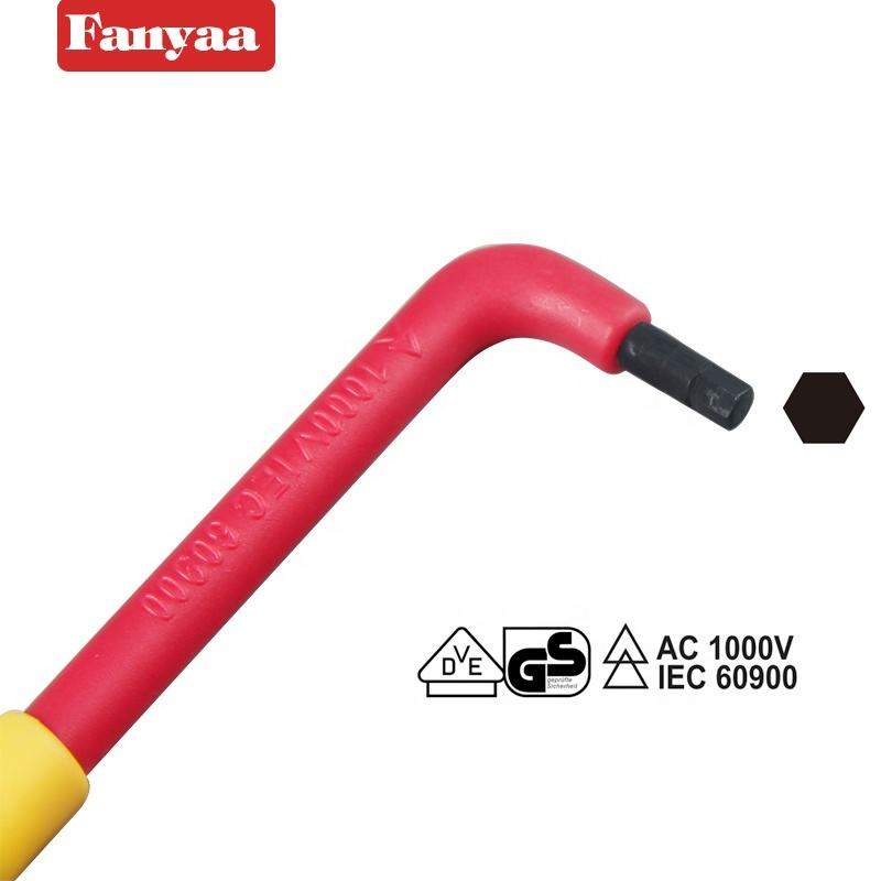 Fanyaa VDE GS IEC60900 1000V Insulated Hand Tools Hex L Keys Wrench