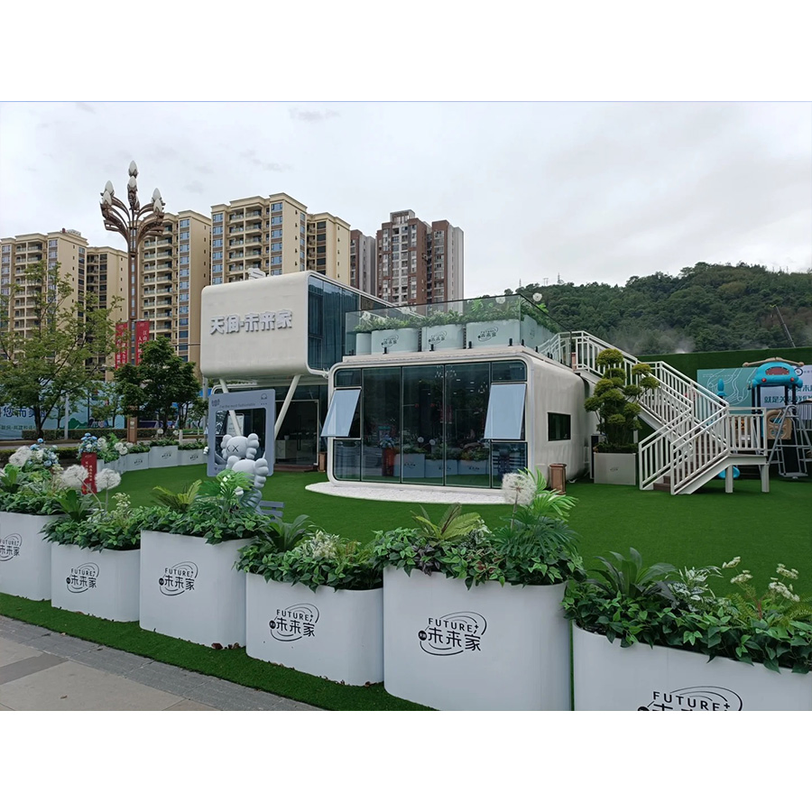 New Manufacturer Fashion 2 Story Homes Modern Modular House Apple Capsule Glass Houses