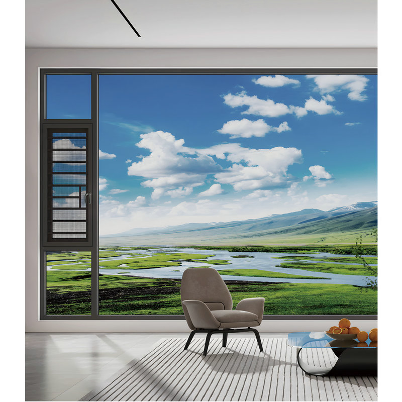 Natural Wooden Window and PVC Windows with Aluminum Window and Timber Window Windows and Doors