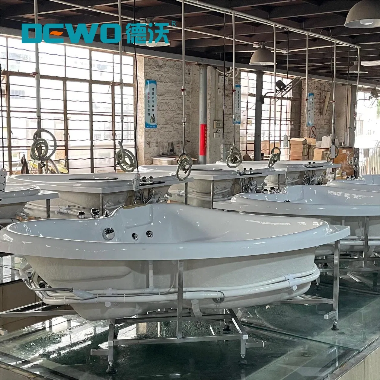 Sleek Matte Black Diamond-Shape Shower Enclosure with Stone Base (JJ5502)