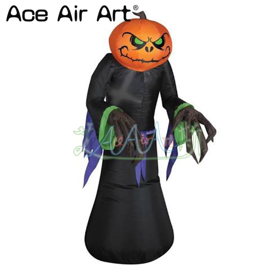 Halloween Inflatable Grim Reaper Decoration with LED Terror Halloween Activities Decoration
