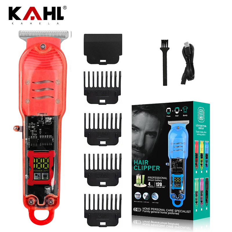 Transparent Electric Hair Clippers for Professional Barber Use