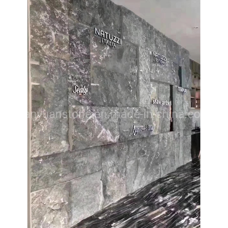 Outside Wall Randon Patter Blue Rusty Limestone Loose Pieces Stone Veneer