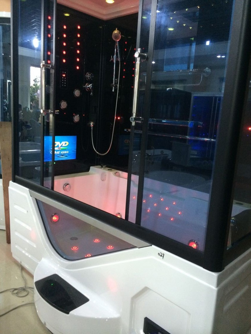 Luxury Glass Door Digital Control Shower Cabin with Bath Tub