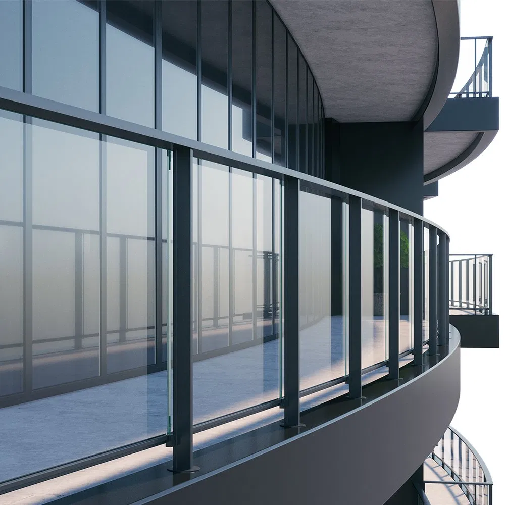 Aluminum Glass Railing/ Balustrade with Aluminum Frame System