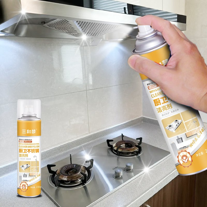 Factory Made Cleaner Wholesale Household Care Stainless Steel Cleaner Aerosol Spray