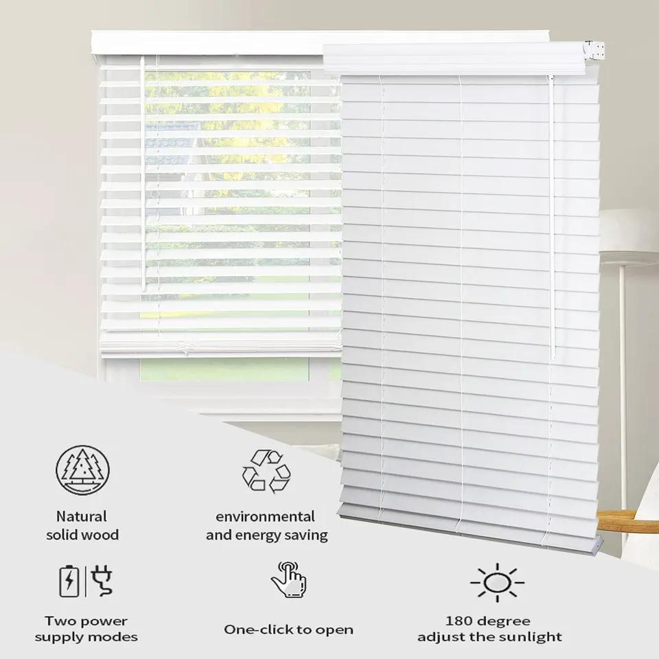 Moisture Resistance Mini Interior White Wooden Slat Venetian Roller Blinds