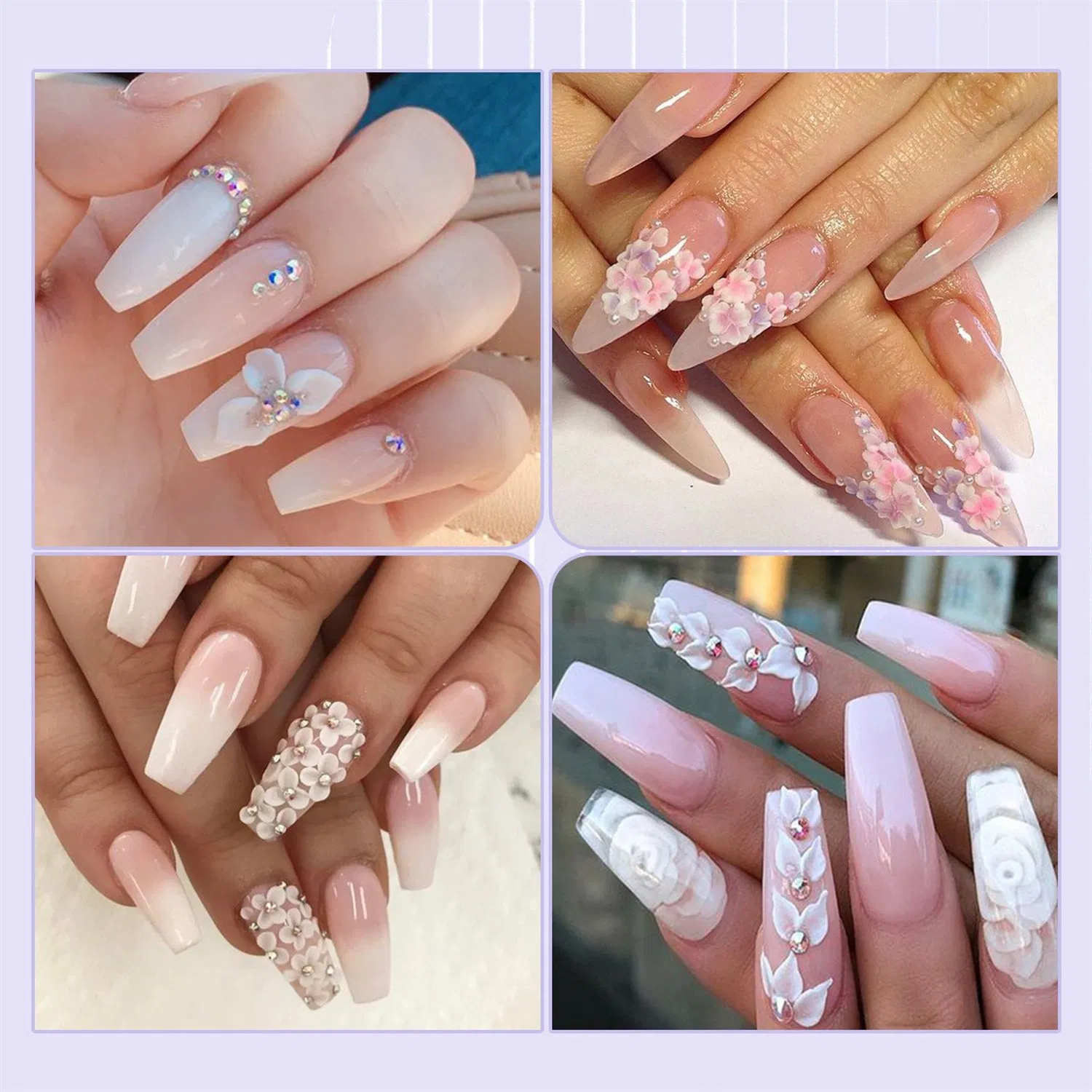Nail Tools Clear Crystal Nail Carving Powder Nail Extension Powder Model Crystal Powder Set