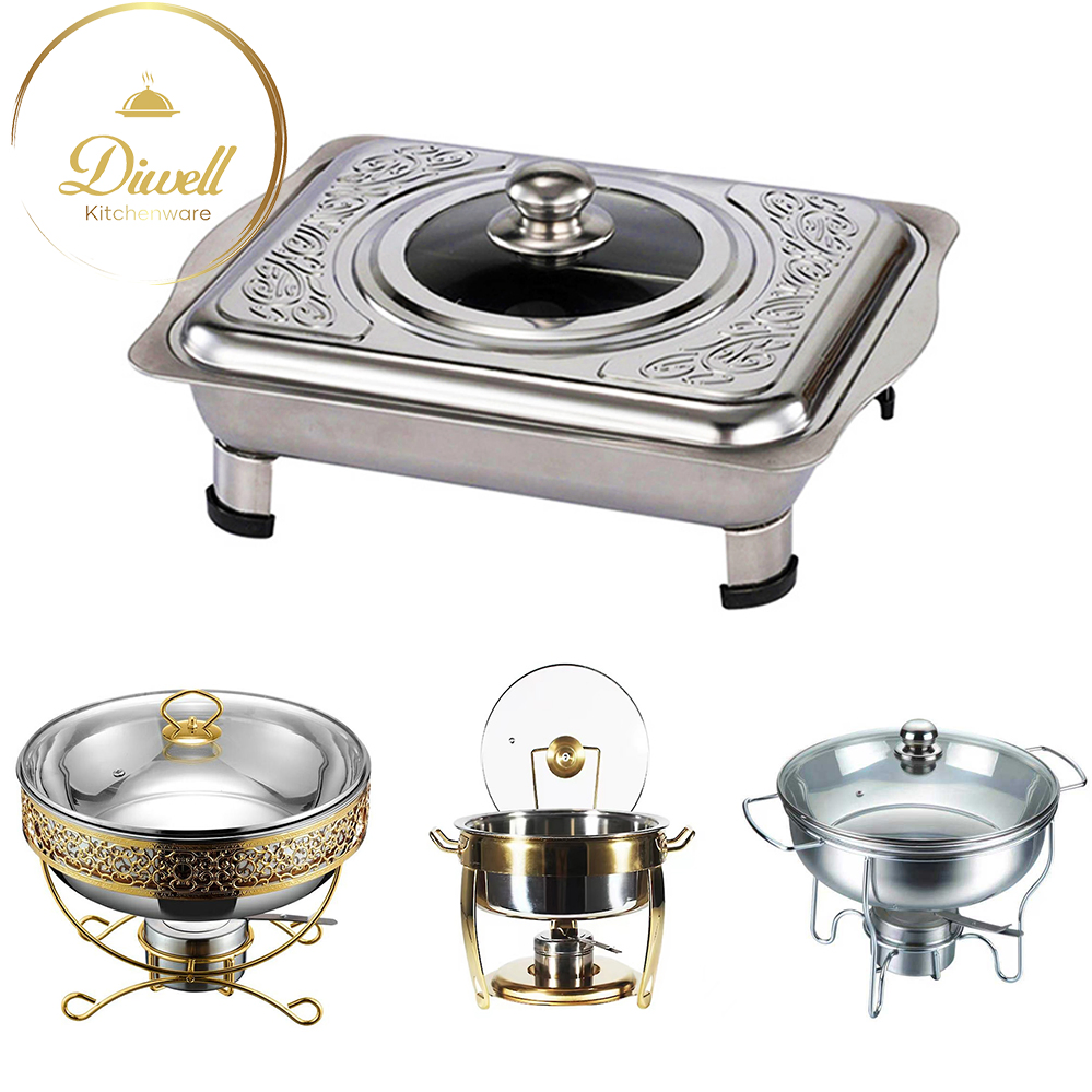 Rectangular Stainless Steel Buffet Stove Food Display Warmer