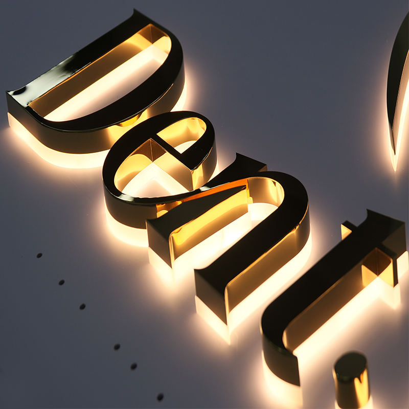 LED 3D Letters Business Sign Logo Signage Outdoor Metal Shop Store Frontlit Acrylic Channel Luminous Letter Advertising Sign