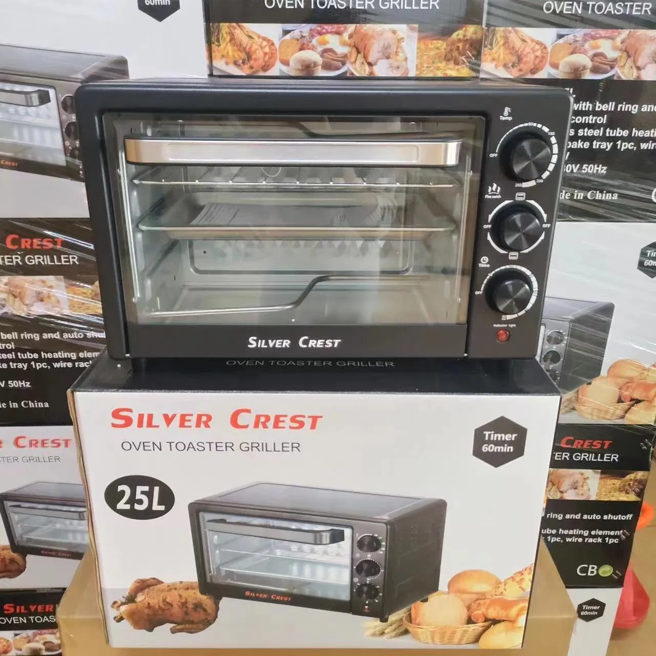Low Cheap Price 25L Electric Oven Toaster Griller 25L Silver Crest Oven for Africa Market Ghana Nigeria Wholesale Price