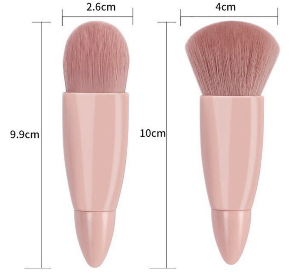 2025 Portable Mini Makeup Brush Set with Mirror Compact Design for Travel Makeup Brushes