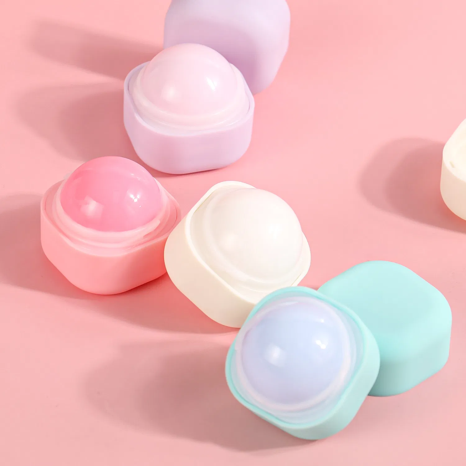 Square Ball Design Nourishing Organic Matte Lip Balm for Smooth and Soft Lips