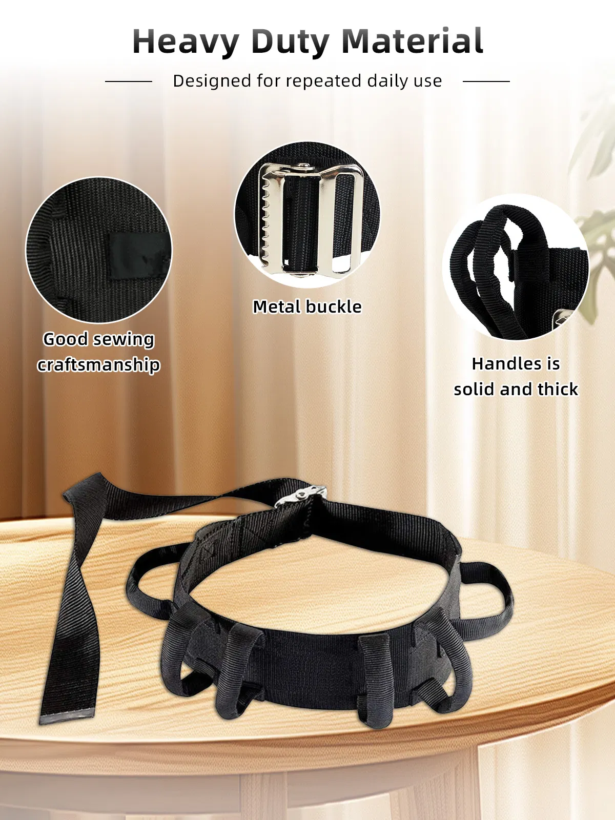 Waist Supporting Protector Lumbar Traction Belt for Elderly