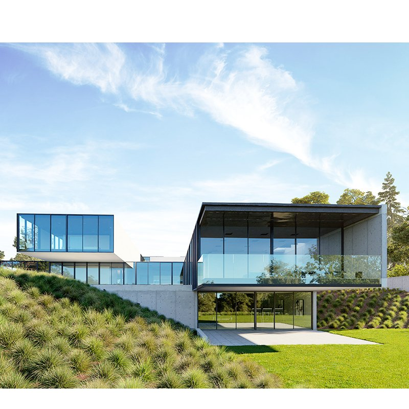 Modern Design Aluminum Invisible Glass Curtain Wall with Sound Insulation Function