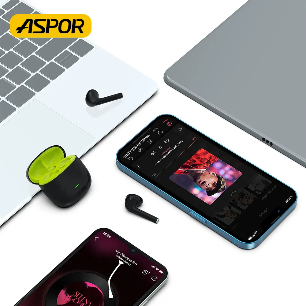 Aspor A609 Wireless Earbuds Mini Bluetooth Headphone Earphones with Dual 13mm