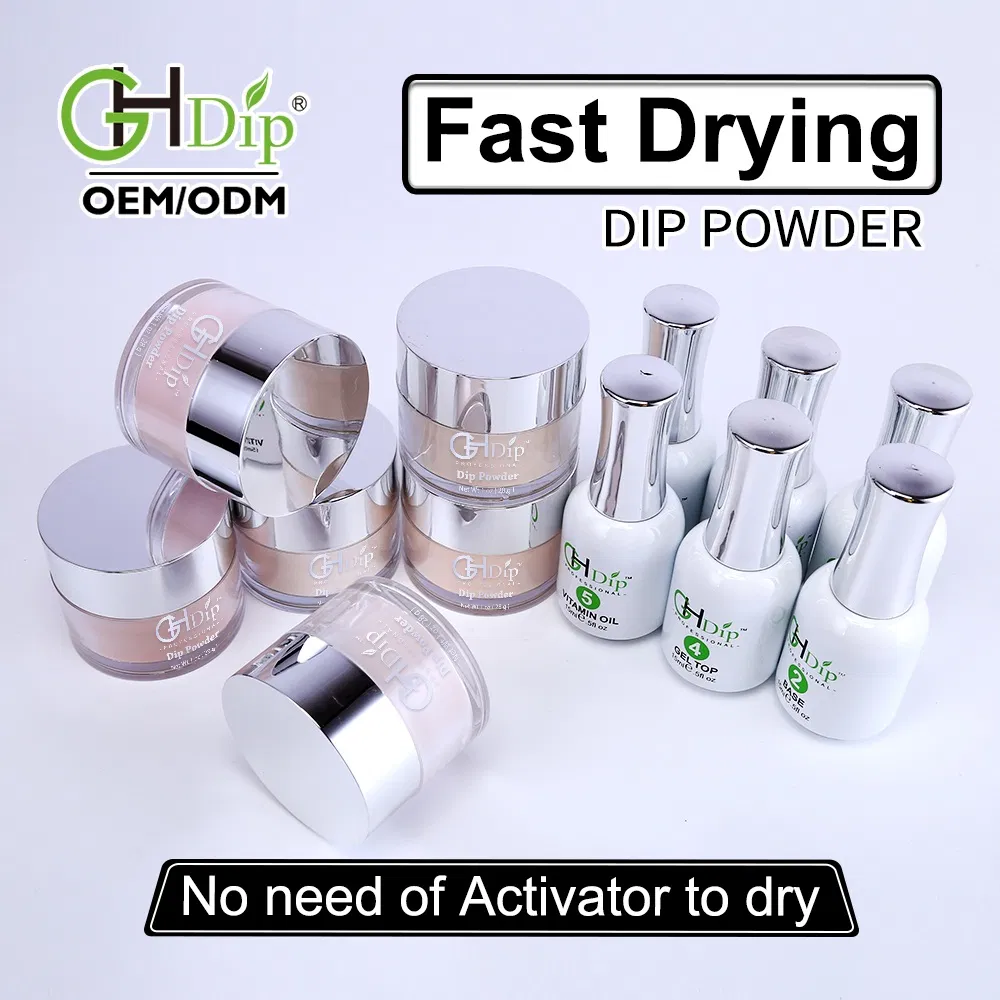 Fast Drying Dipping Powder Nude Color Nails Art