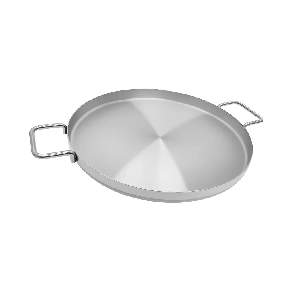 Stainless Steel Pancake Crepes Tortillas Doti Frying Eggs Veggies Induction Flat Skillets