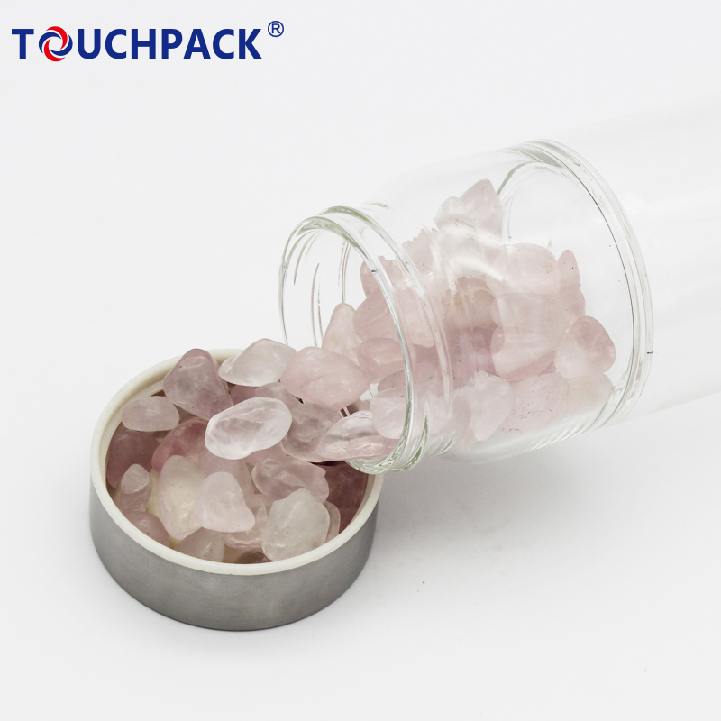 Promotion Custom Crystal Glass Bottle Water Drinking Bottle