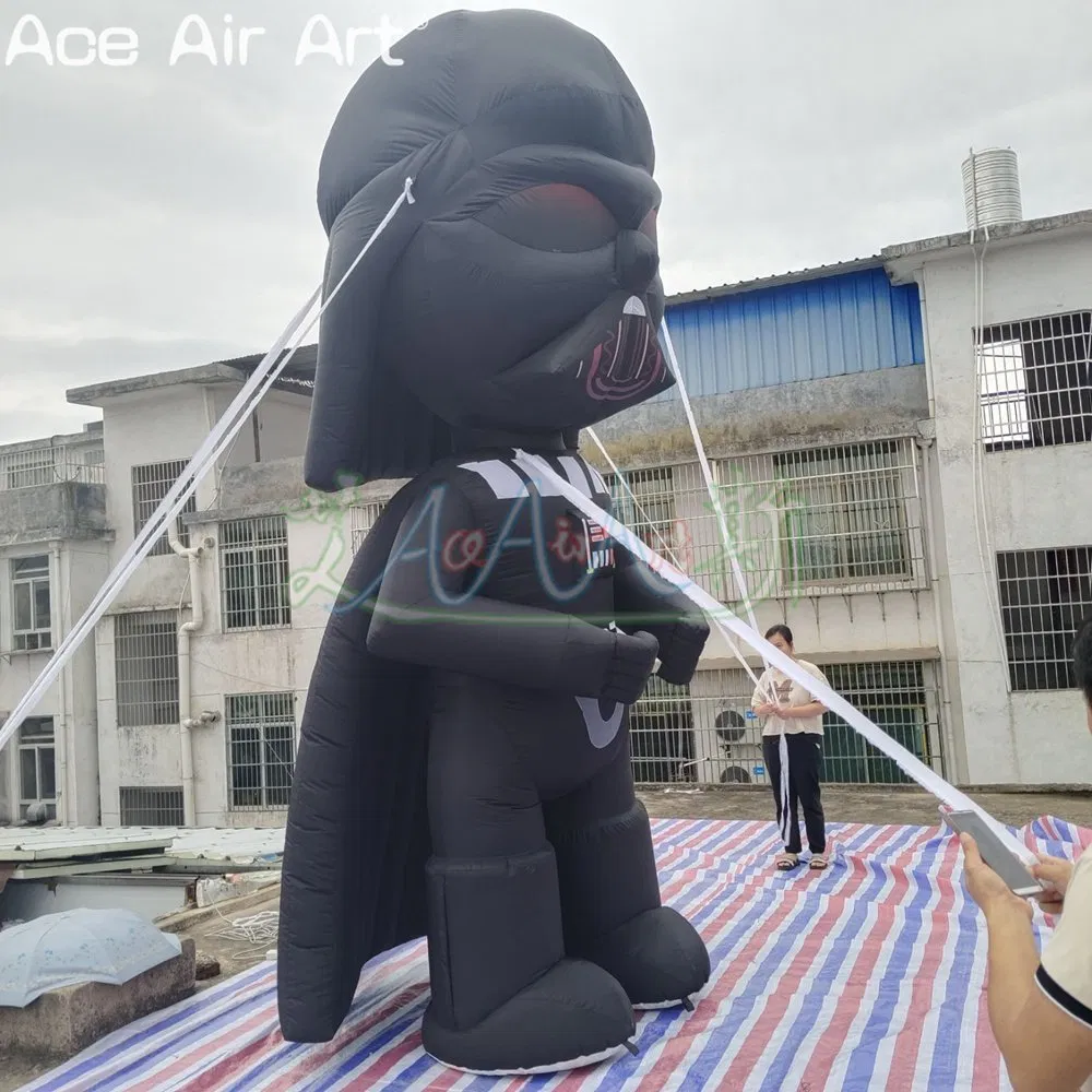 Inflatable Darth Vader Cartoon Black Soldier Character Inflatable Movie Cartoon for Star Wars Film Festival Celebration or Event Decoration