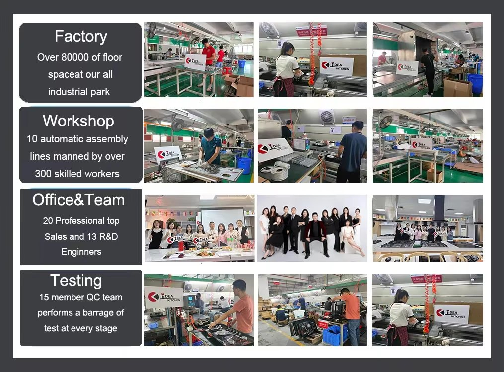 Kitchen Built-in Gas Hobs Electric and 4 Gas Burner Stove Cooker