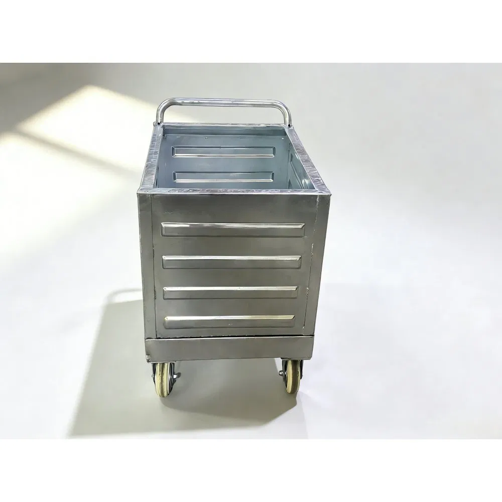 Corrosion Resistant Hot DIP Galvanized Scrap Trolley with Wet Dry Separation and Oil Drain Valve