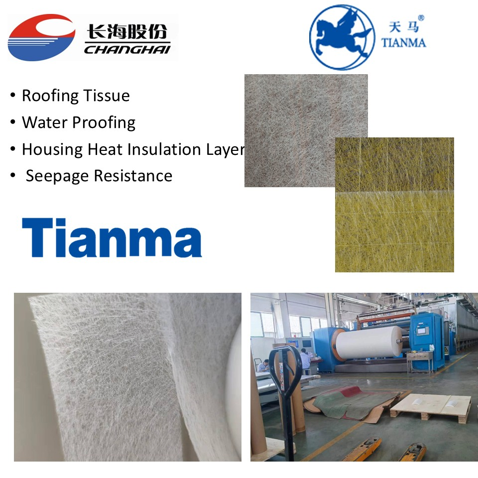 Glass Fiberglass Roof Tissue, Glass Veil for Bitumen Mat 50GSM/30GSM