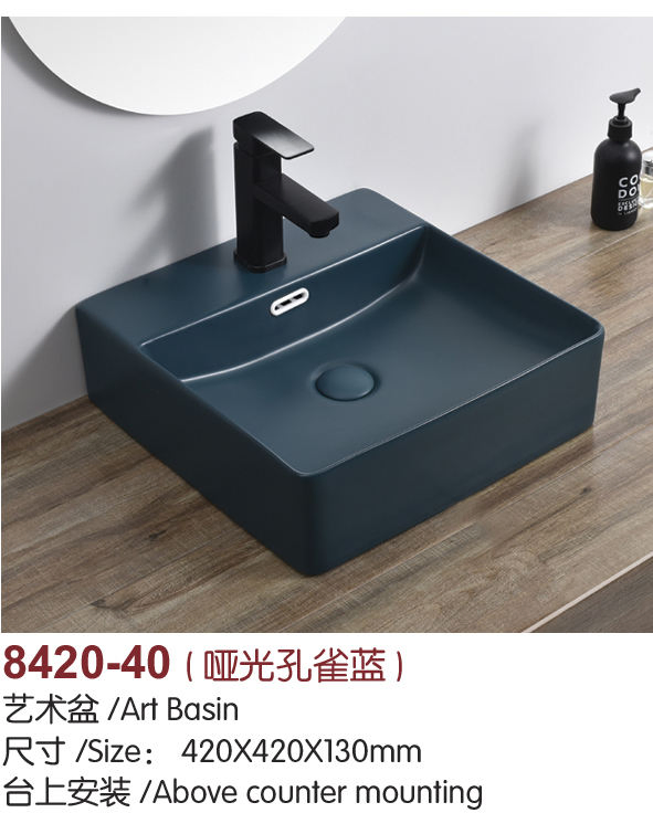 Chaozhou Hot Sale New Arrivel Counter Lavabo Bathroom Art Sink with Colors