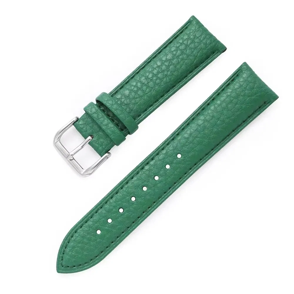 High Quality Genuine Leather Litchi Pattern Watch Strap 18mm/20mm/22mm