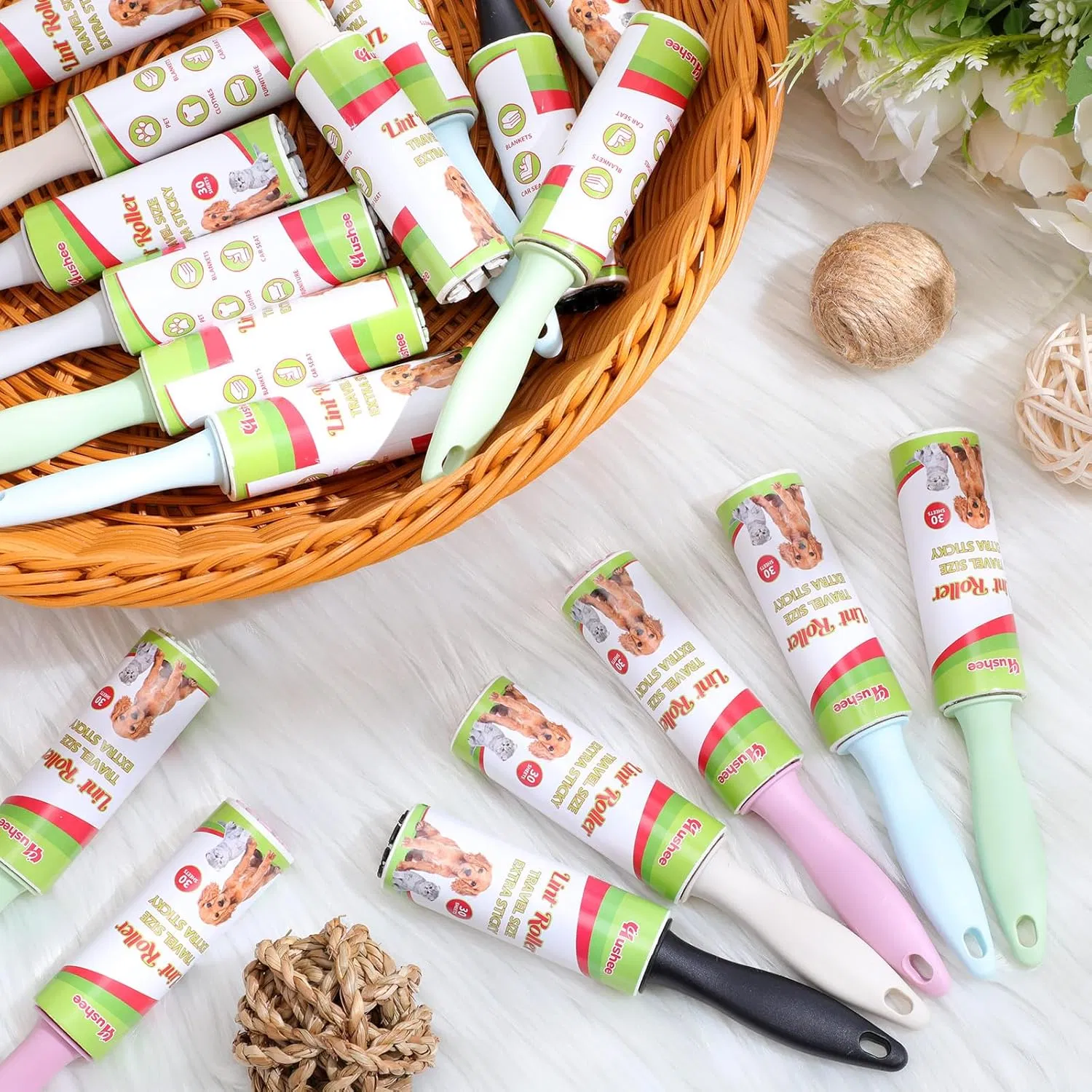 Manual Plastic Lint Rollers for Effective Pet Hair Removal Sticky Furniture Clothes Carpet Hair Remover for Animal Hair Removal