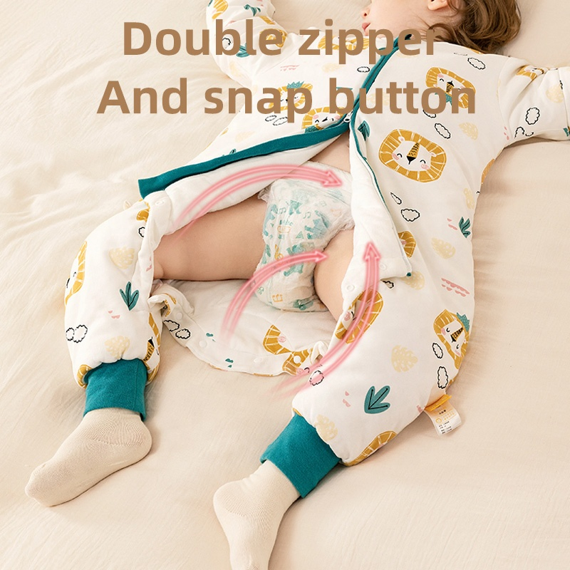 New Arrival Organic Cotton Baby Sleepsuit Constant Temperature Detachable Sleeves High Quality Baby Sleeping Bag