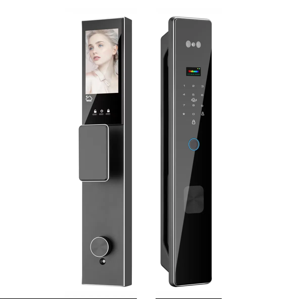 High Quality New Technology Tuya 3D Face Recognition Smart Door Lock with Camera and Fingerprint