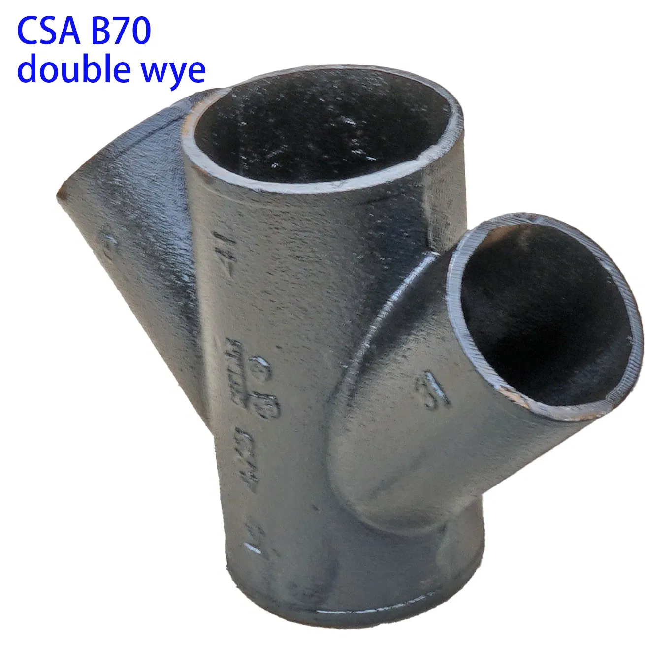 CSA B70 Hubless Cast Iron Soil Pipe Fittings Double Y Wye