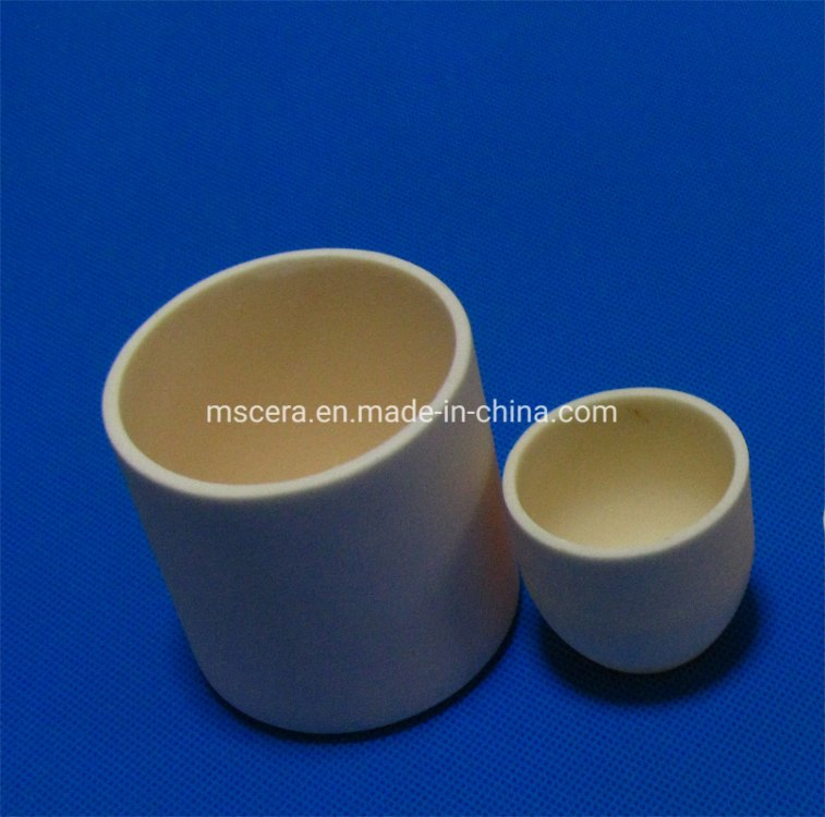 Тигель цилиндрический из оксида алюминия с крышкой