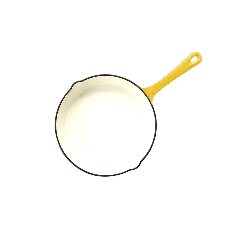 Frying Pan Non Stick Coating Skillet Cast Iron Eco-Friendly Modern Round Without Pot Cover