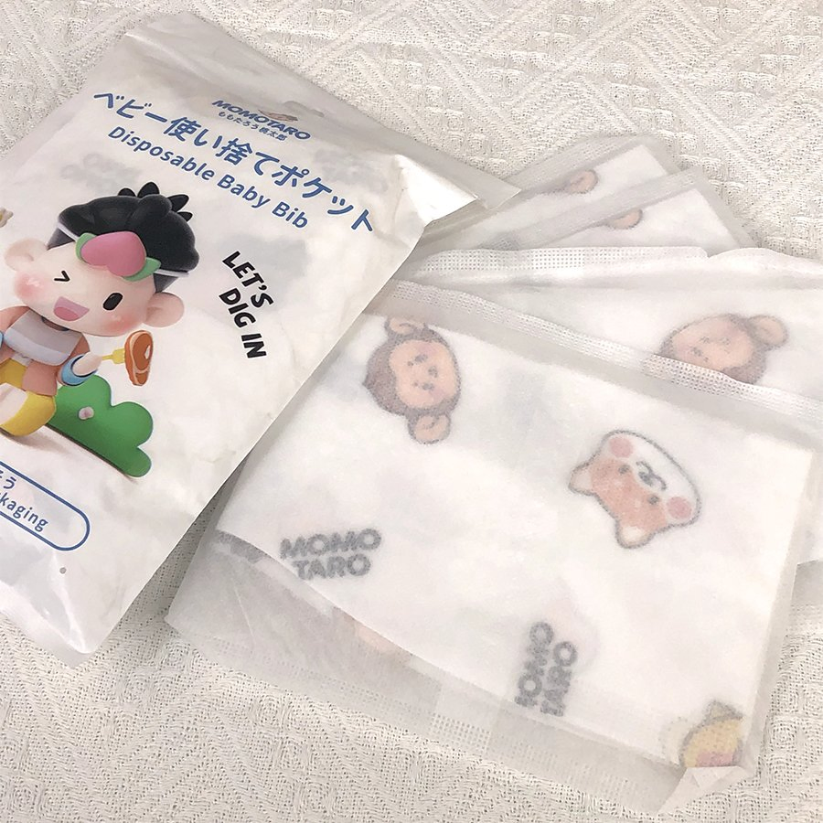 1PCS China Factory Support Sample Custom Waterproof Disposable Soft Baby Bib Baby Disposable Saliva Towel Baby Bibs