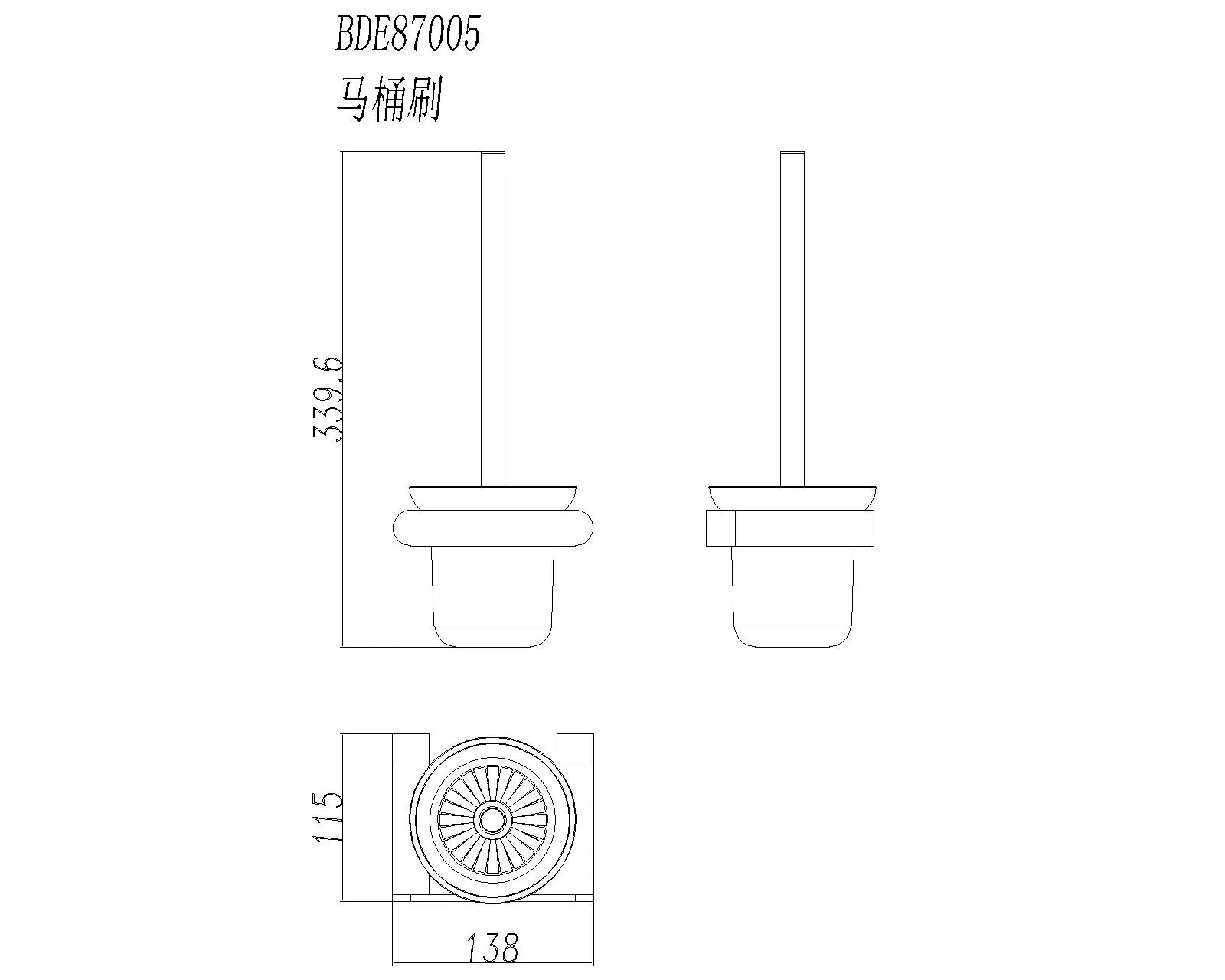 Держатель для туалетного ёршика из нержавеющей стали 304