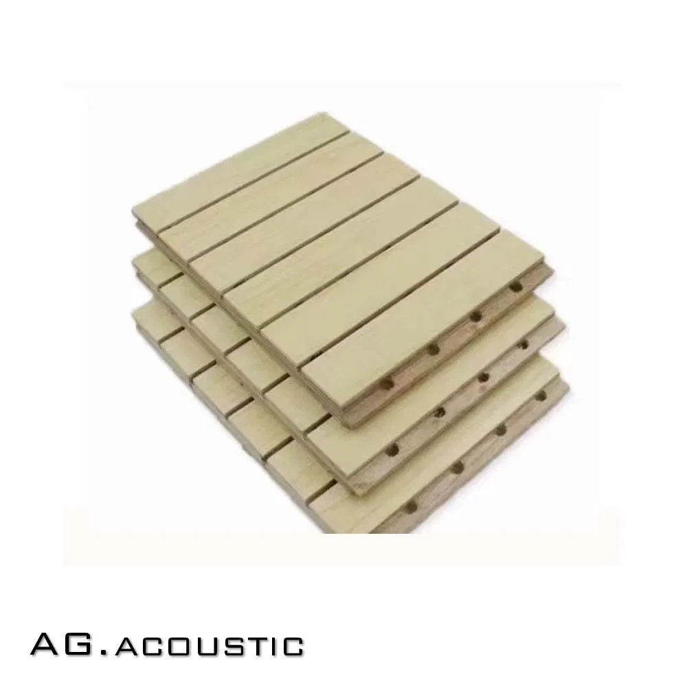 AG. Acoustic Decorative Material Grooved Ceiling Tiles Wooden Timber Slated Wall Panels
