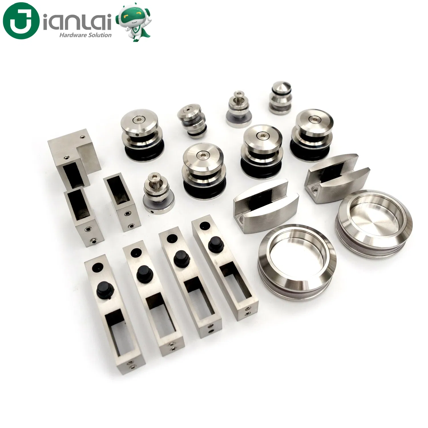 Frameless Bathroom Glass Door Mute Pulley Track Accessory Sliding Shower Door Kits