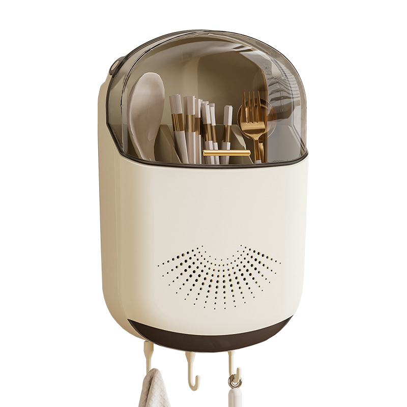 No-Drill Wall-Mounted Kitchen Chopstick Spoon Holder Organizer Storage Rack Utensil Space Mi30640