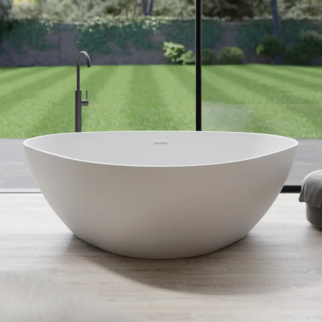 Ванна искусственный камень матовая белая