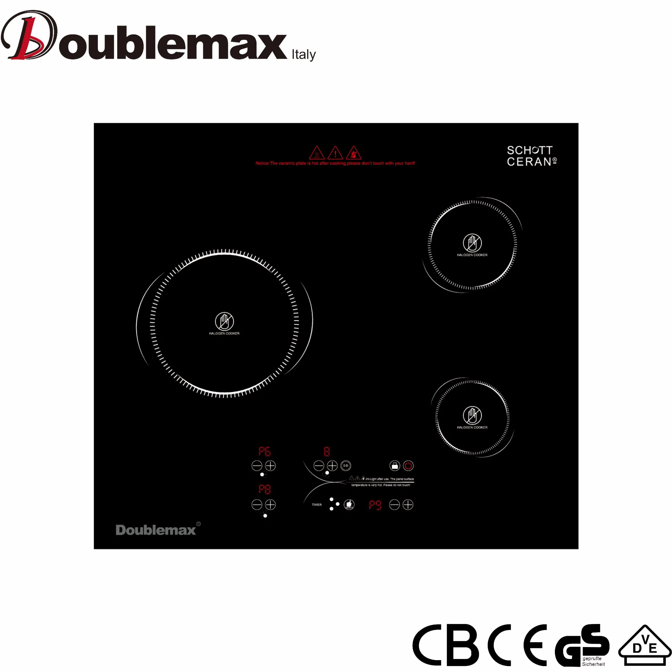 China Supplier Black Ceramic Glass Induction Cooker 500W