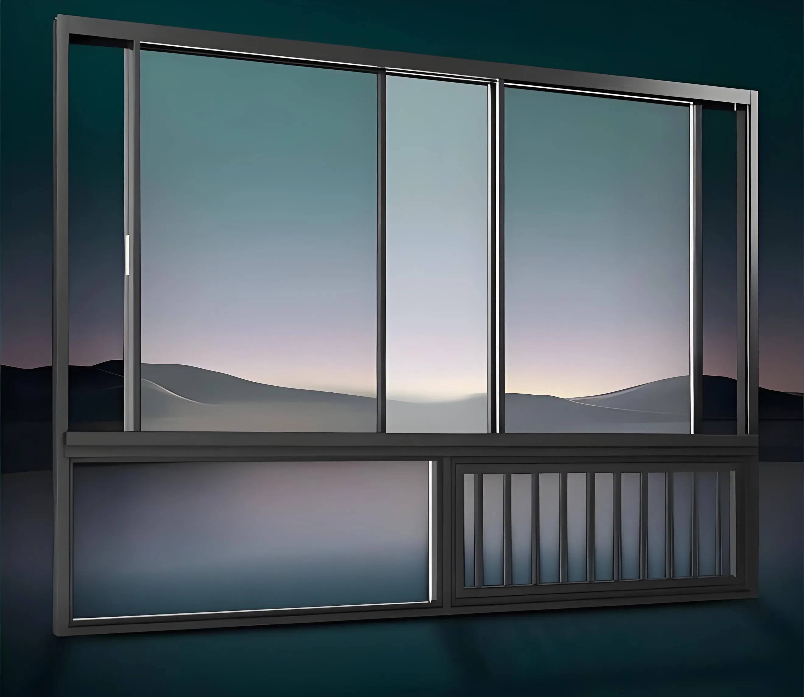 Customized Aluminum Side Pressure Sliding Window with Six-Cavity Structure Design