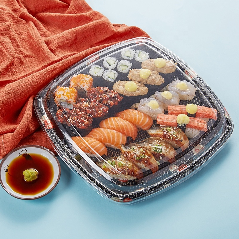 Wholesale Custom Square Food Packaging Tray for Supermarket Restaurant