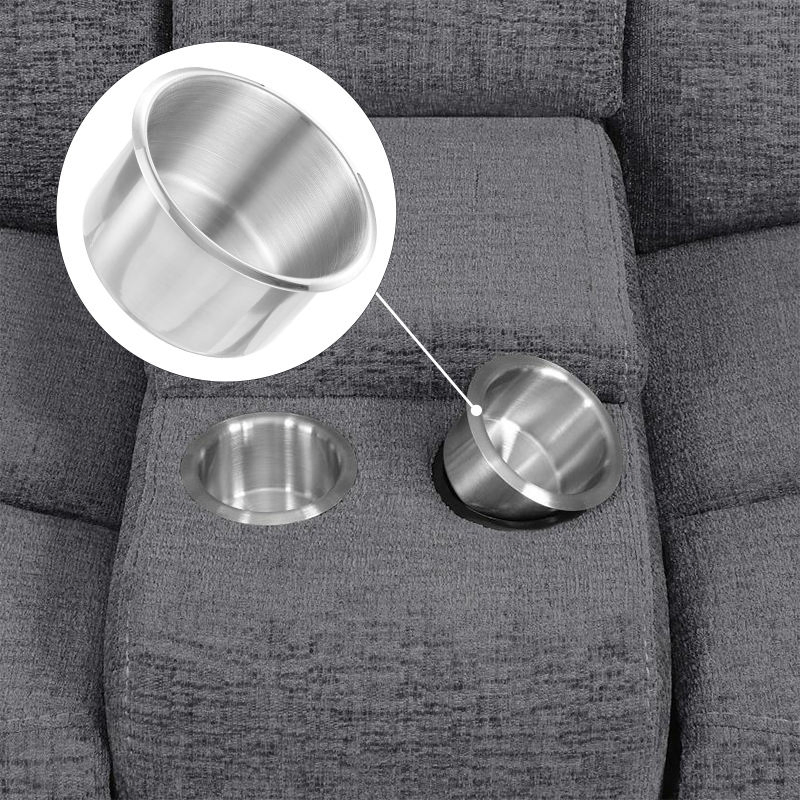 Подстаканник для дивана 57 мм, черный, нержавеющая сталь