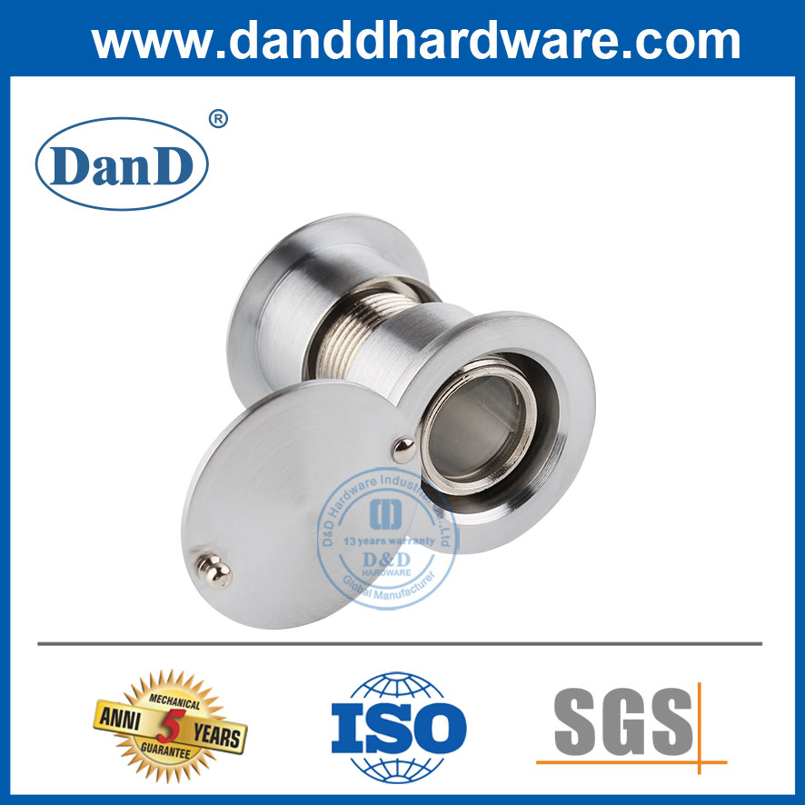 Brass Satin Chrome Security Magnifying Door Viewer in Satin Chrome