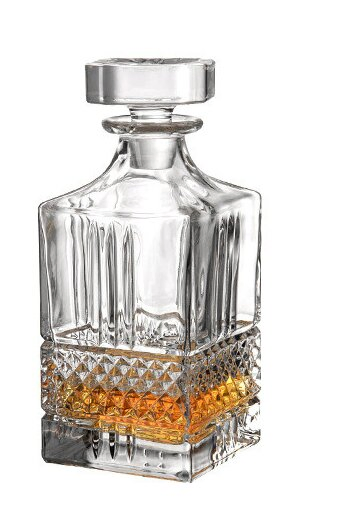 Custom Lead-Free Crystal Glass Vodka Liquor Whisky Decanter Embossed Borosilicate