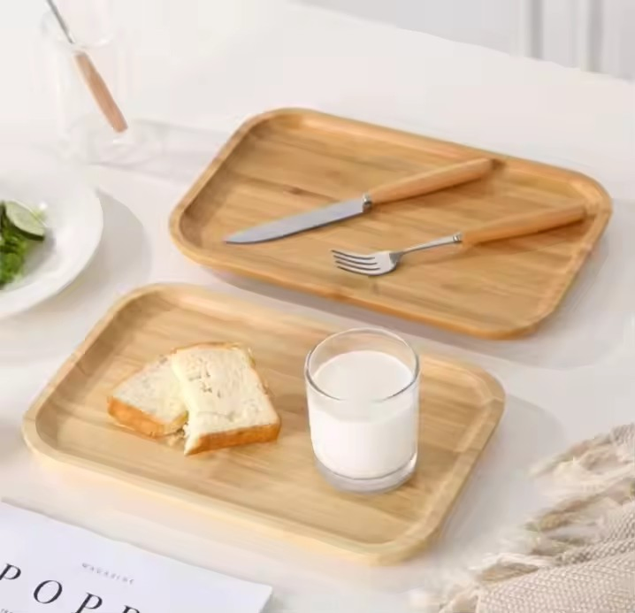 Natural Bamboo Dishes Plates Bamboo Tray