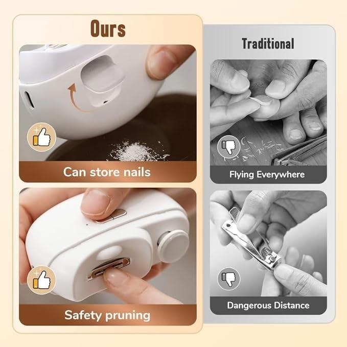 Wireless Safety Baby Automatic Electric Stainless Steel Nail Clipper