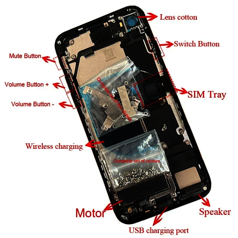 Задняя крышка с аккумулятором и беспроводной зарядкой для iPhone SE 2